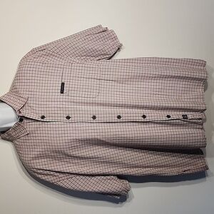 Nautica Jeans Blue, Red and Gray short sleeve Button-up